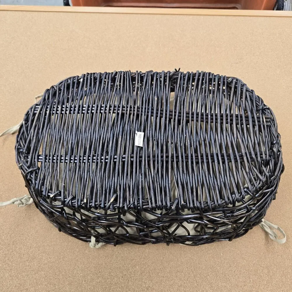 Large Wicker Basket With Fabric Lining